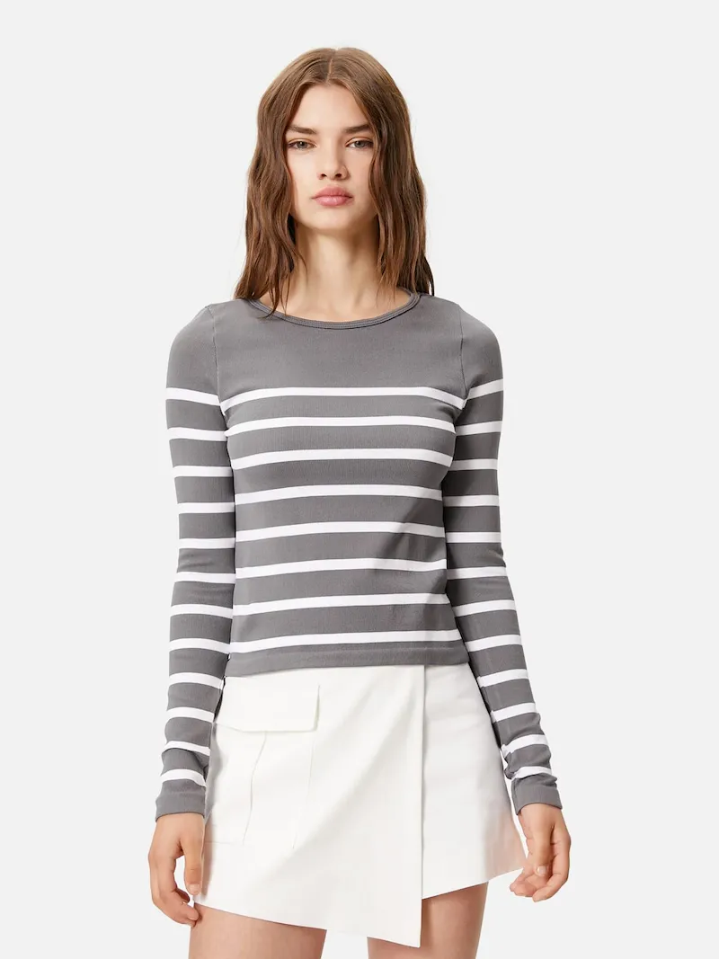 Gray Stripe Tee