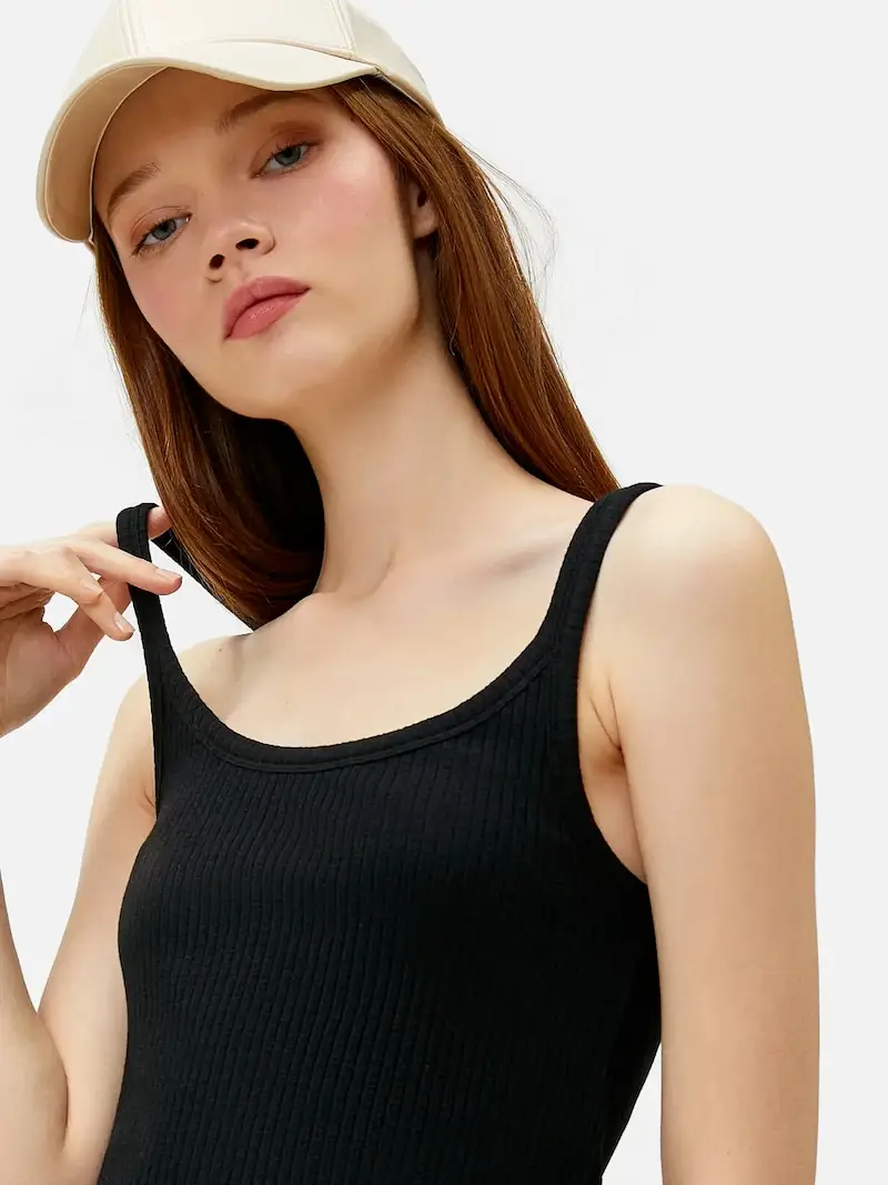 Black Ruffle Crop Top