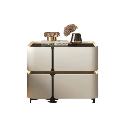 LuxeOak Sideboard With Brass Knobs