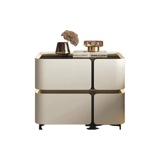 LuxeOak Sideboard With Brass Knobs