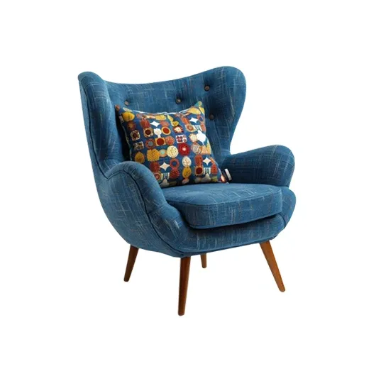 CuddleArm Velvet Accent Chair