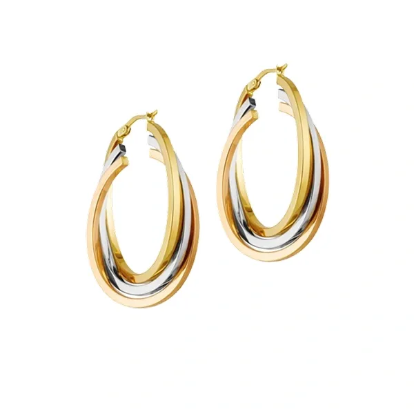 Oval Link Drop Earrings