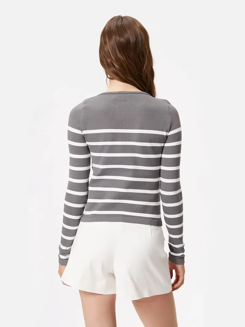 Gray Stripe Tee